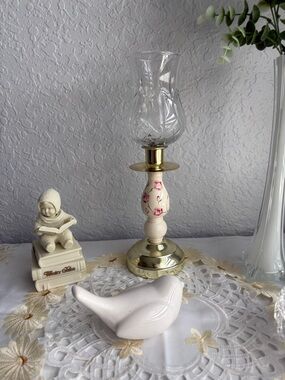 Home Interiors Votive Candle Holder Pair, Roses Elegant Home Accent